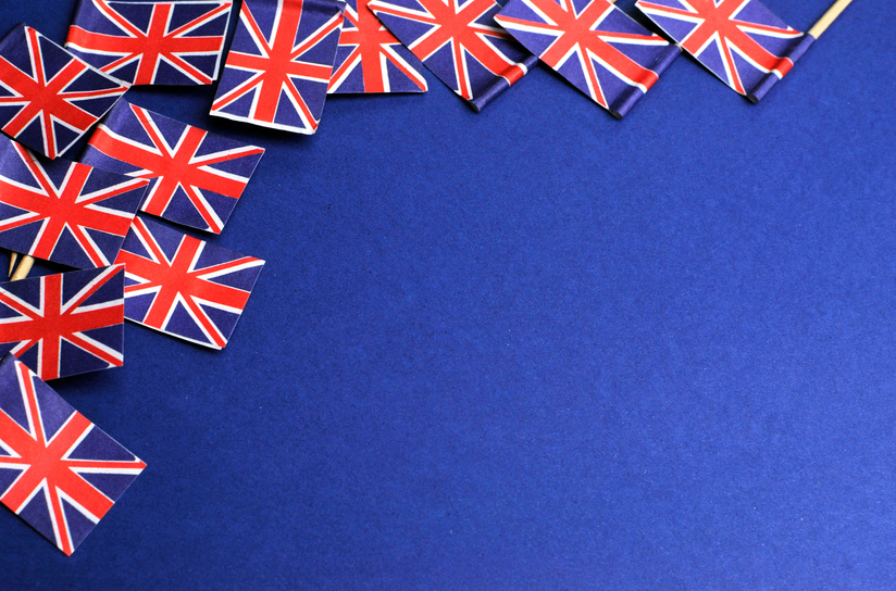 UK British Union Jack flags background